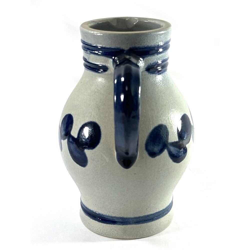 Kleiraba Handarbeit Denmark Pottery Pitcher Vase Blue Gray Stoneware 0.5L - Picture 6 of 8